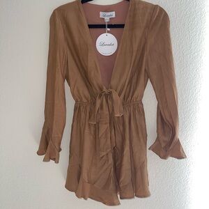 NWT Luvalot brown long sleeve romper